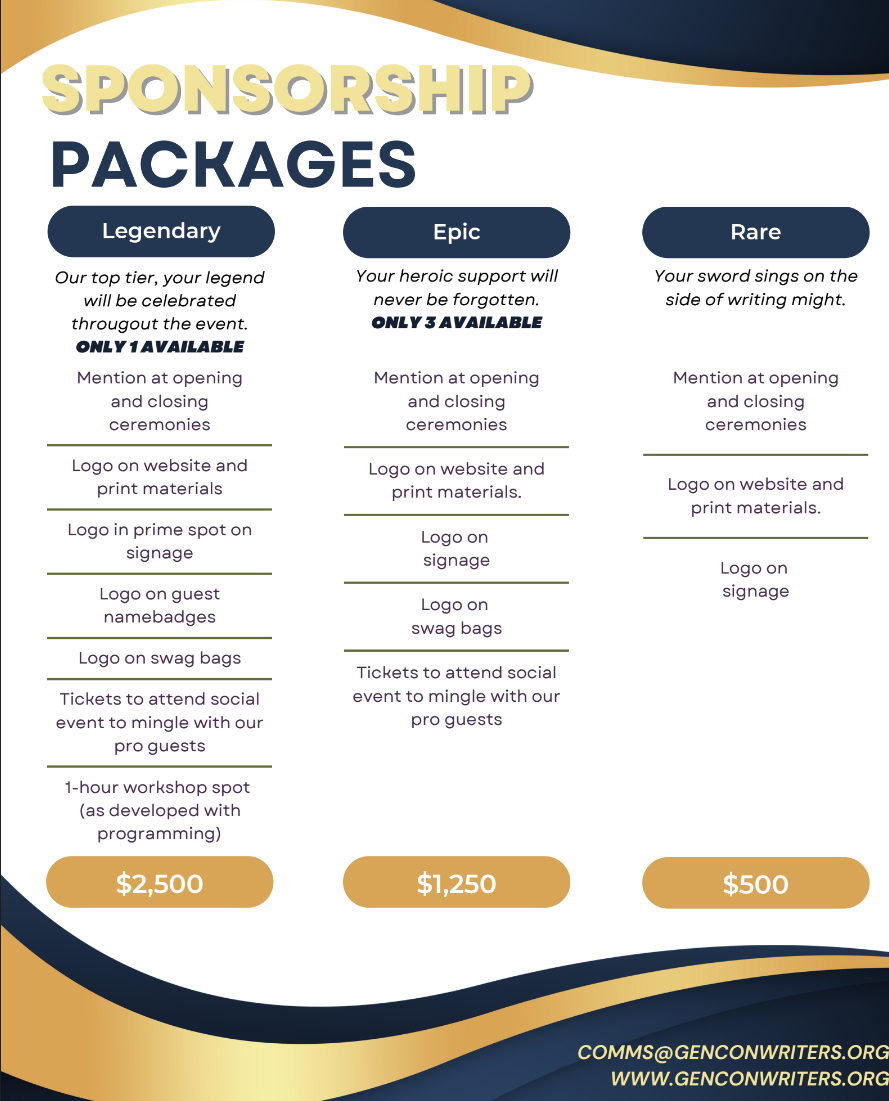 Writer Symposium Sponsorship Opportunities!